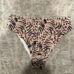 Shade & Shore Zebra Print Bikini Bottom